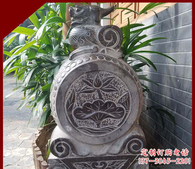 廊坊精致仿古门墩雕塑