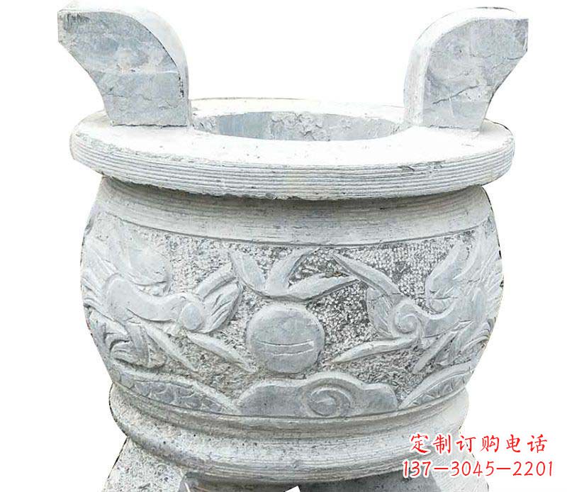 廊坊精美仿古三足香炉石雕