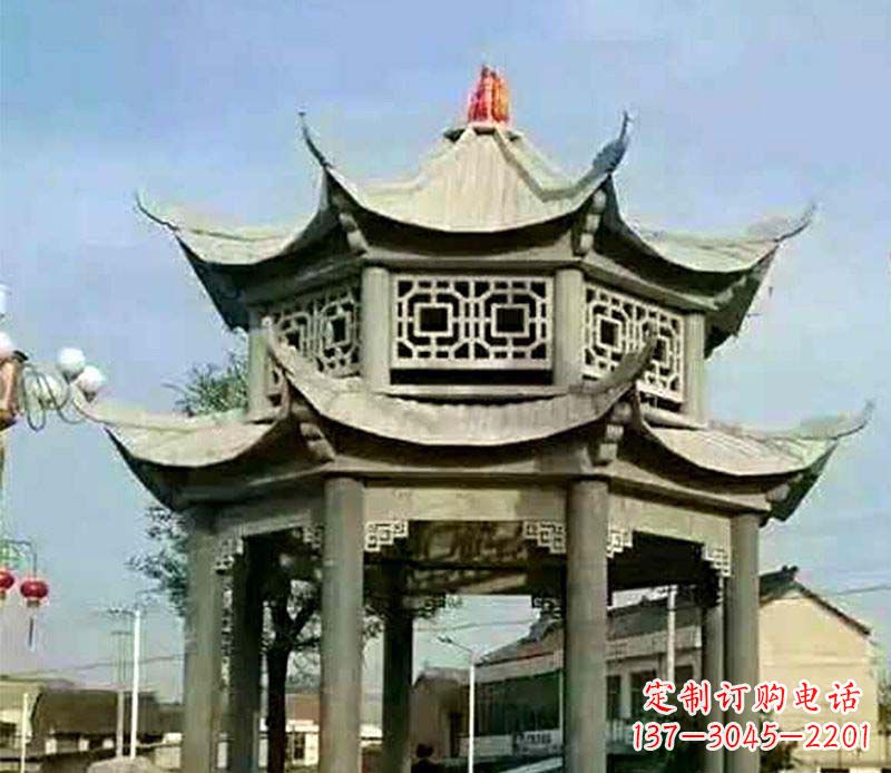 廊坊仿古石凉亭石雕 (2)