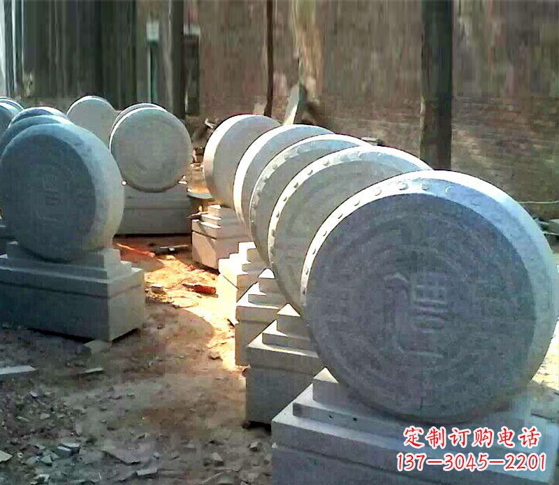 廊坊仿古石门墩招财抱鼓石雕