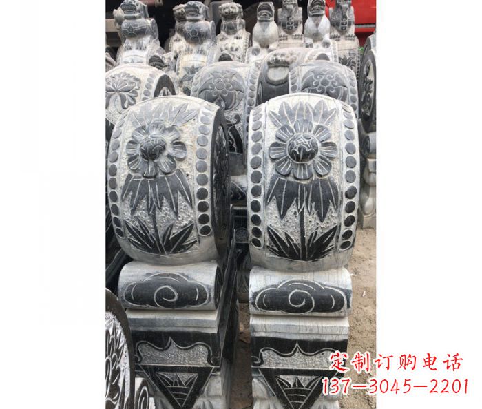 廊坊仿古石门墩镇宅抱鼓石雕塑