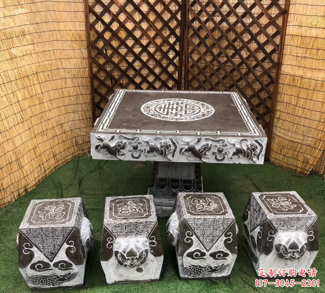 廊坊仿古石桌凳公园景观石雕