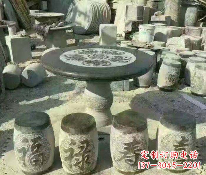 廊坊仿古风格石桌凳园林景观雕塑