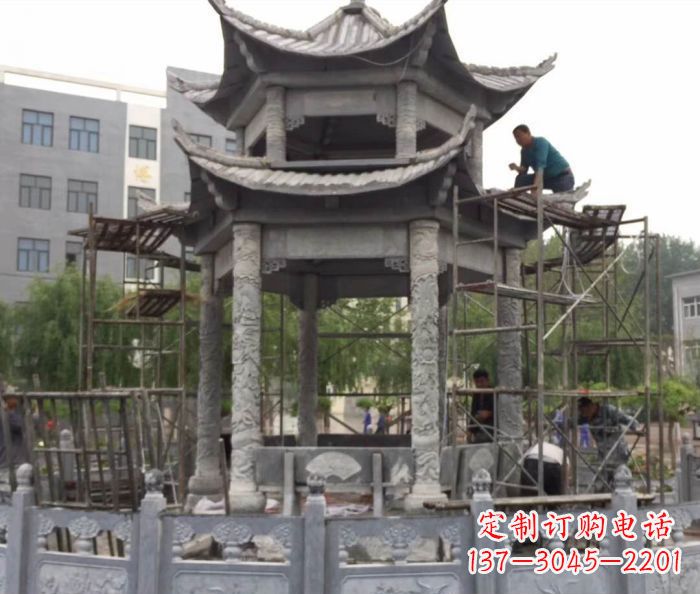 廊坊仿古双层石雕凉亭