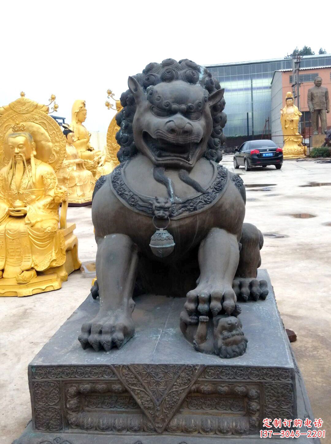 廊坊精美仿古铜狮子雕塑