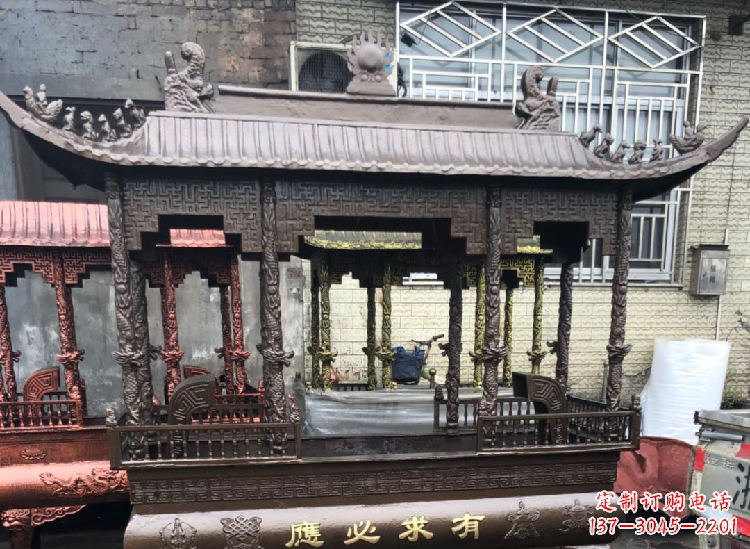 廊坊精美仿古铜香炉雕塑