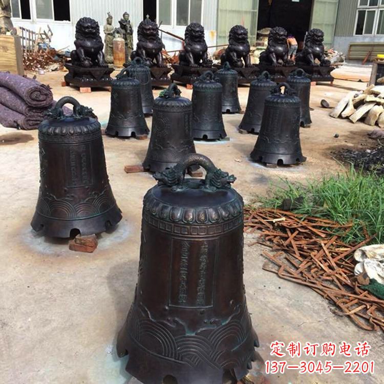 廊坊手工精美的铜钟雕塑