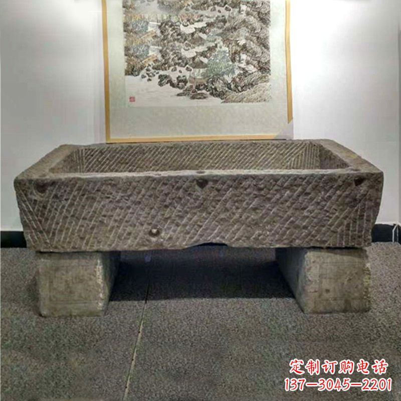 廊坊仿古做旧石槽雕塑