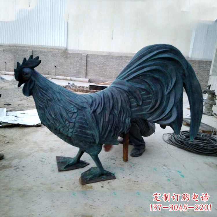 廊坊古典铜雕公鸡