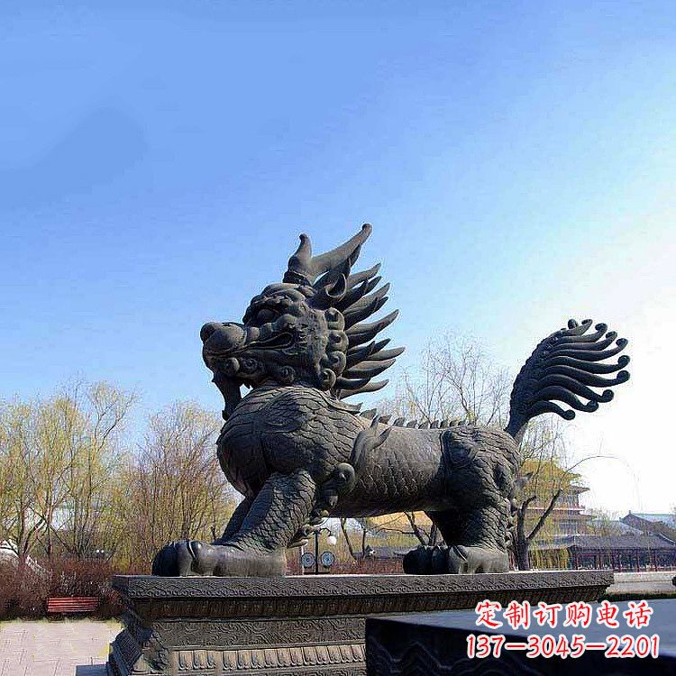 廊坊古典麒麟雕塑,精美绝伦