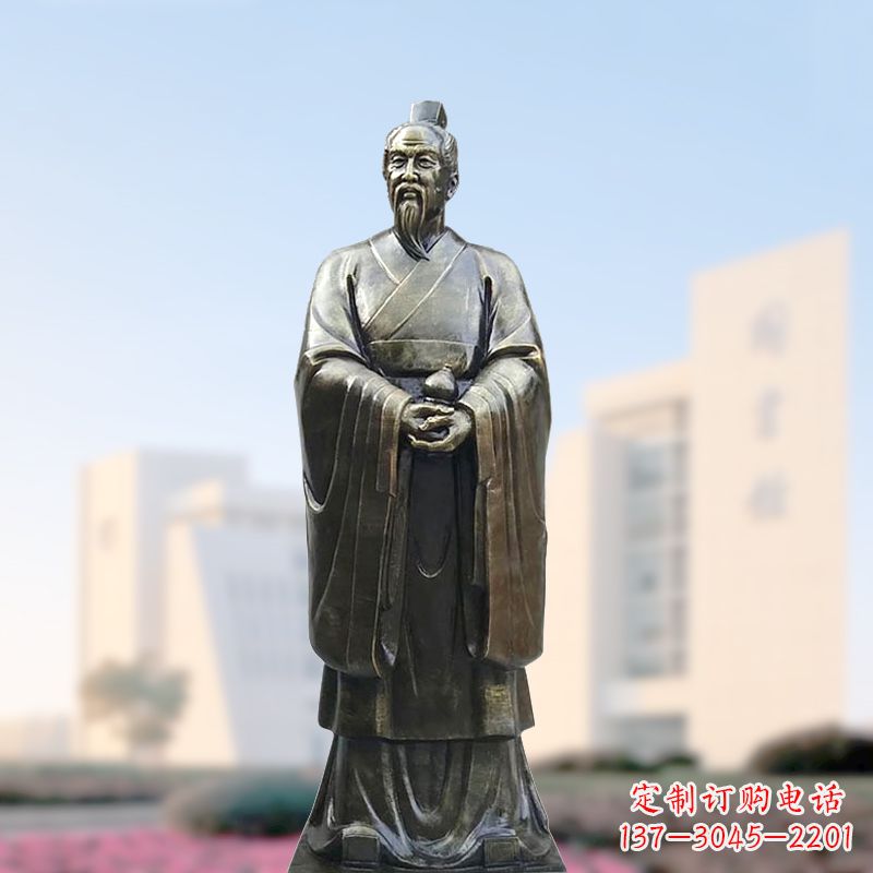 廊坊仿铜玻璃钢扁鹊雕塑