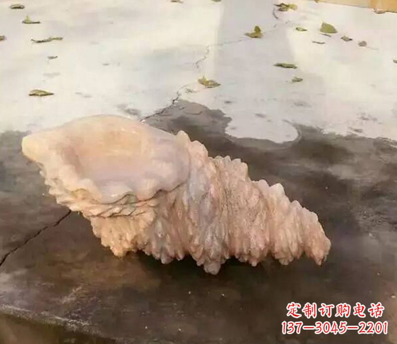 廊坊中领雕塑——精美海螺石雕塑