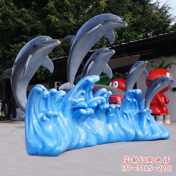 廊坊仿真海豚玻璃钢雕塑