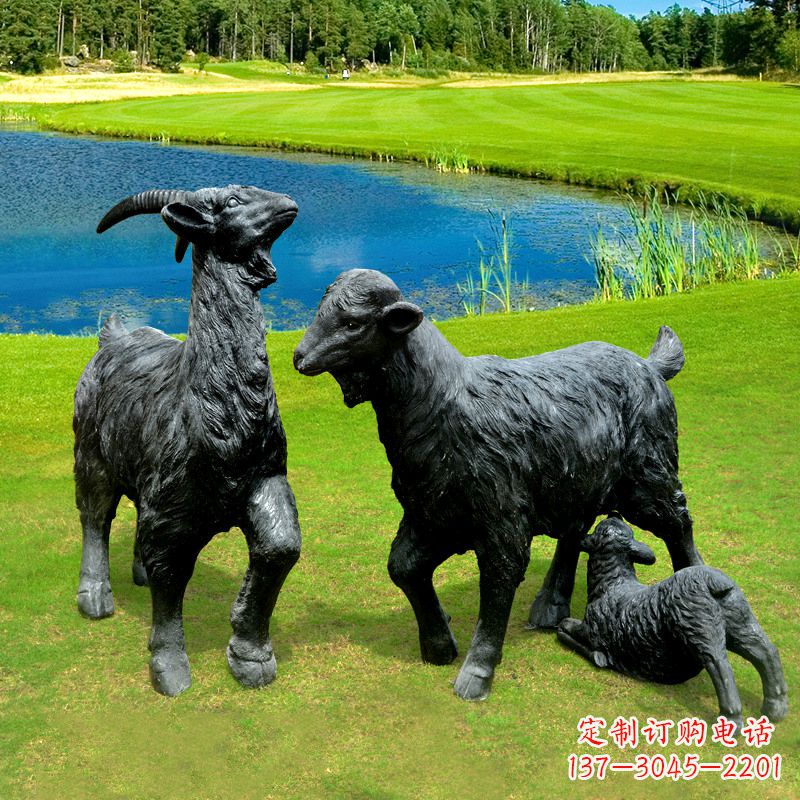 廊坊 雕刻经典,匠心独具,黑山羊雕塑