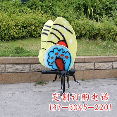 廊坊大号黄色蝴蝶雕塑