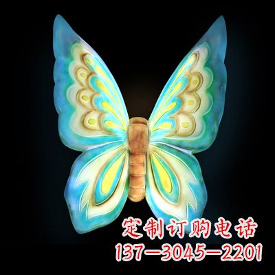 廊坊 大号蓝色发光蝴蝶塑像
