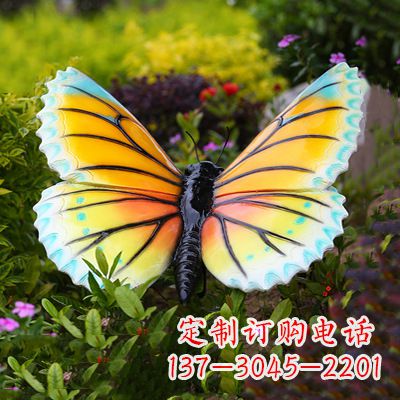 廊坊仿真蝴蝶_黄蓝色80x68x35