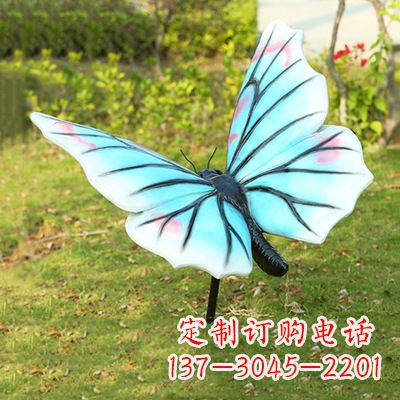廊坊浅蓝白色蝴蝶雕塑