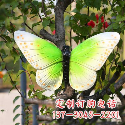 廊坊浅绿色蝴蝶雕塑