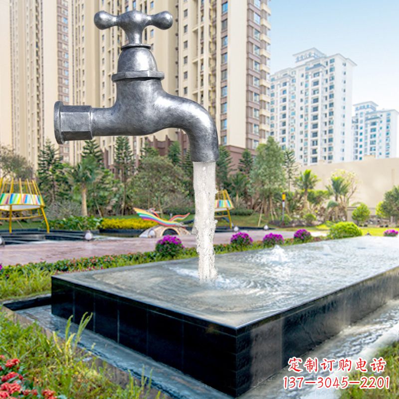 廊坊仿真水龙头流水喷泉雕塑