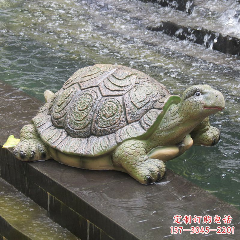 廊坊仿真乌龟-园林水景动物雕塑摆件