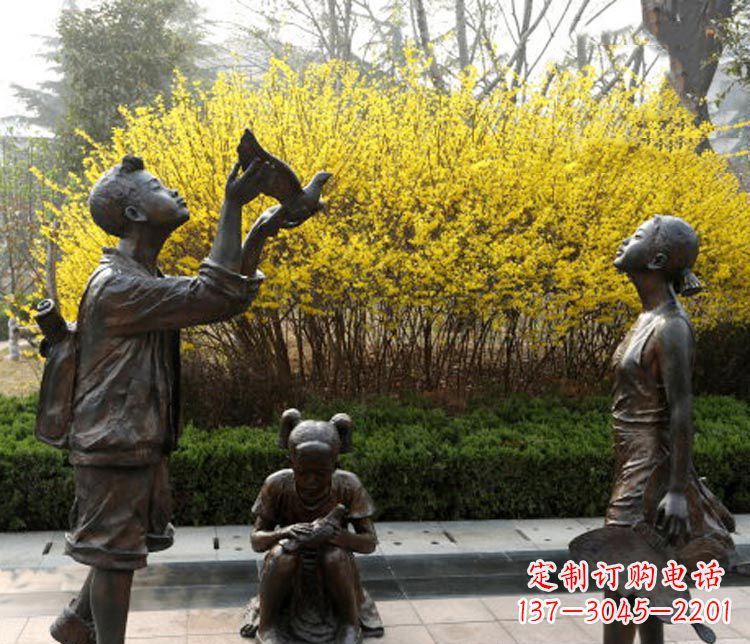 廊坊精致可爱的儿童铜雕