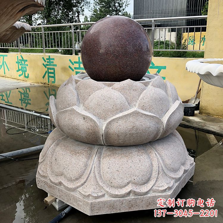 廊坊金色彩绘风水球雕塑