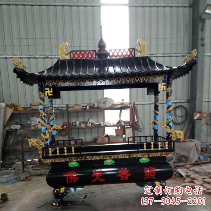 廊坊浮雕龙纹 铜香炉