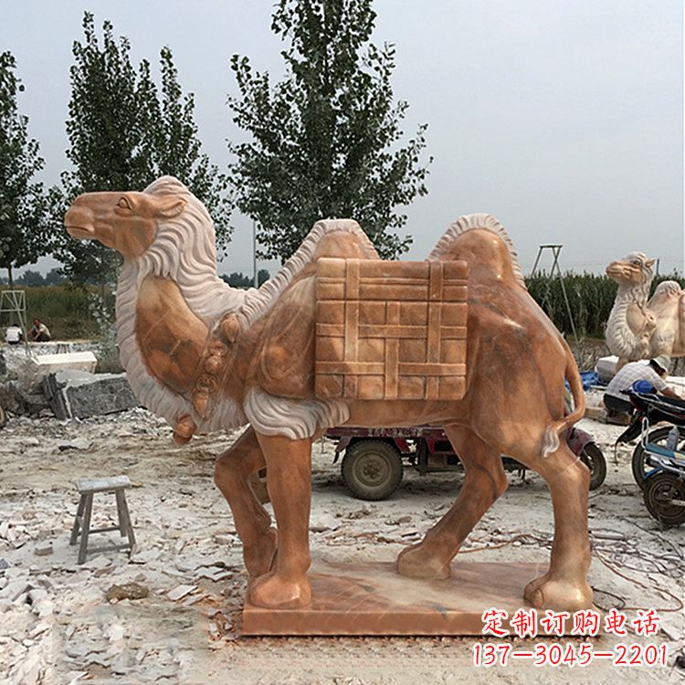 廊坊负重骆驼雕塑—晚霞之红