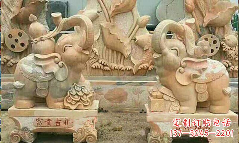 廊坊祥和典雅 富贵吉祥大象石雕