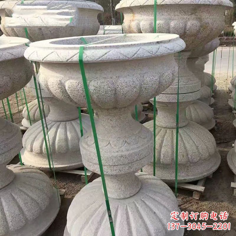 廊坊高墩砂岩石雕刻花盆精致技艺打造传统文化风韵