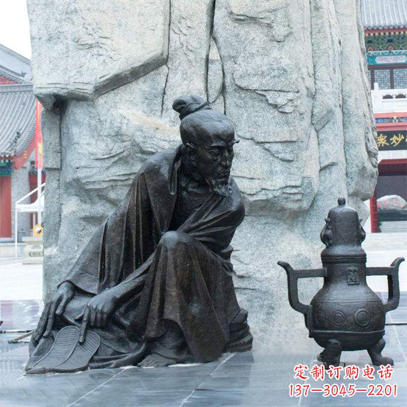 廊坊中国医史传承葛洪炼丹情景雕塑