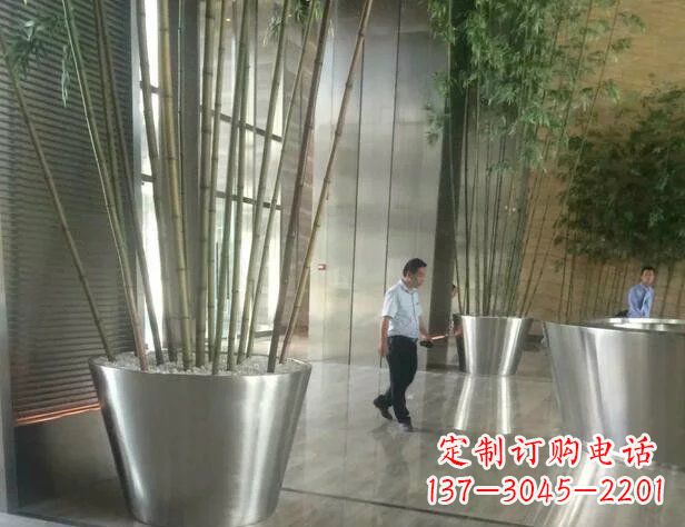 廊坊品质不锈钢花盆景观雕塑