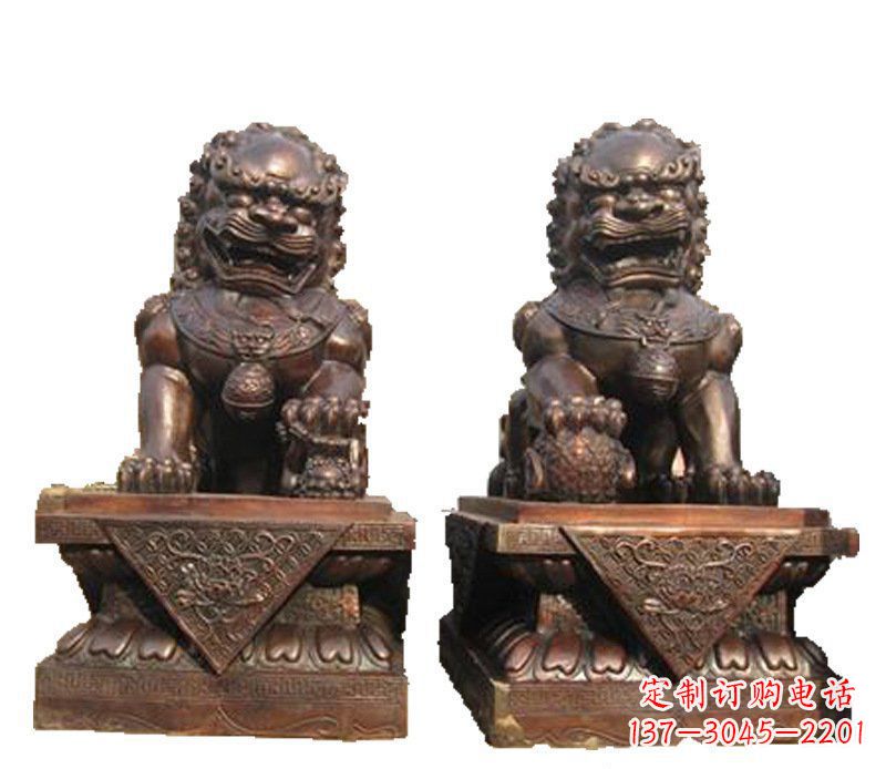 廊坊公司汇丰狮子铜雕塑摆件 (2)