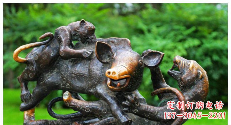 廊坊艺术精美的豹子铜雕