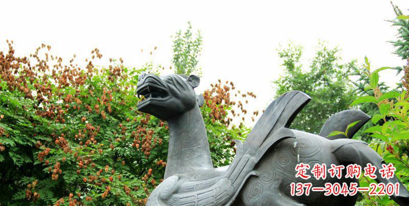 廊坊公园狴犴景观铜雕