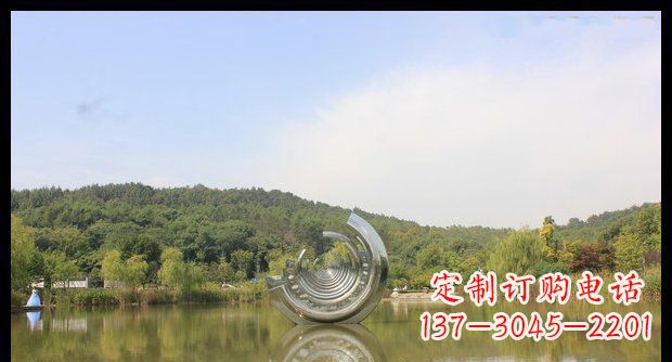 廊坊不锈钢圆环景观雕塑