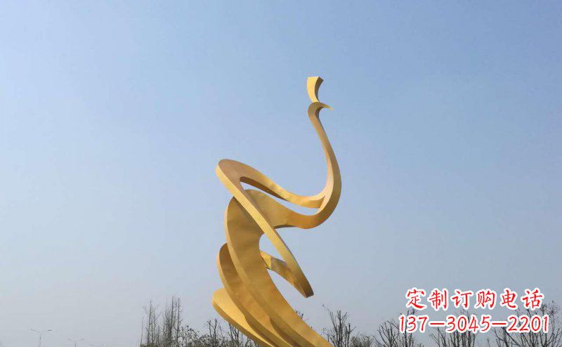 廊坊抽象凤凰不锈钢雕塑