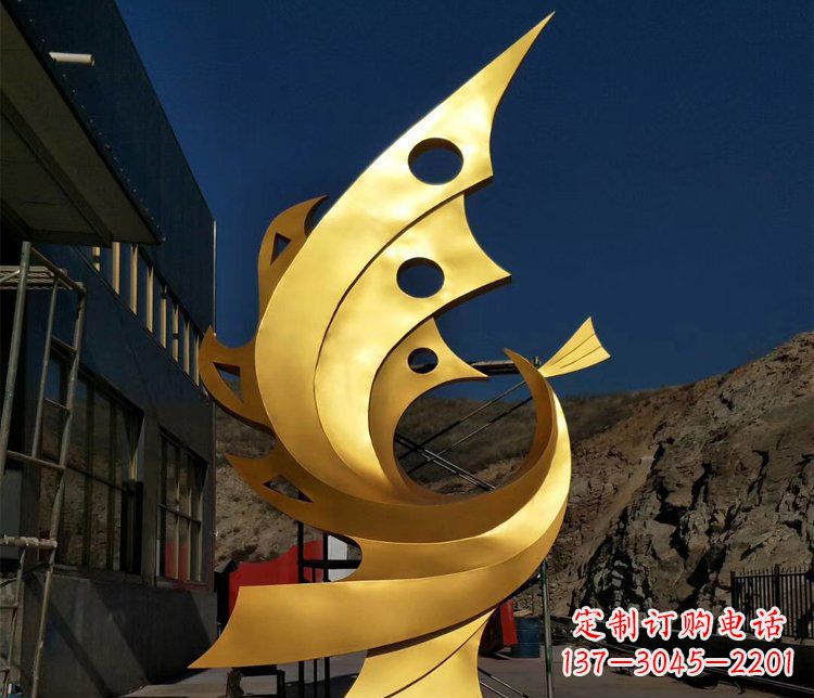 廊坊精美不锈钢抽象凤凰景观雕塑