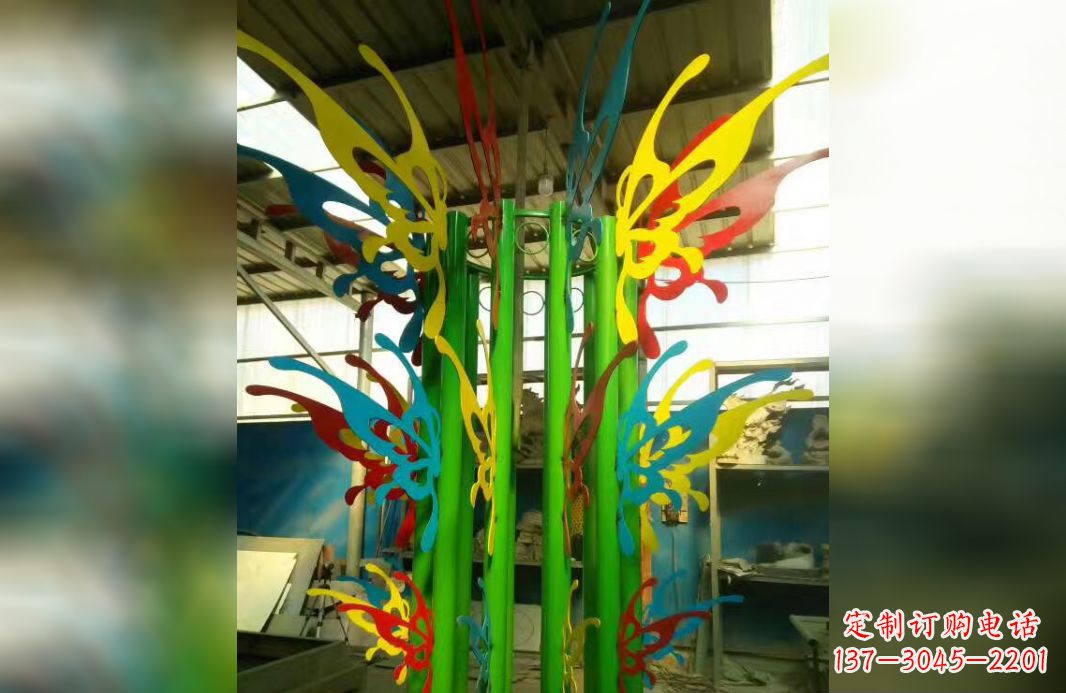 廊坊精致的不锈钢抽象蝴蝶景观雕塑