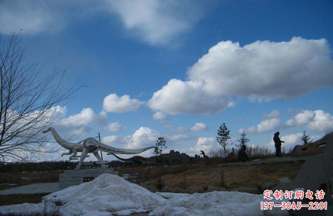 廊坊非凡巨兽——不锈钢抽象恐龙雕塑