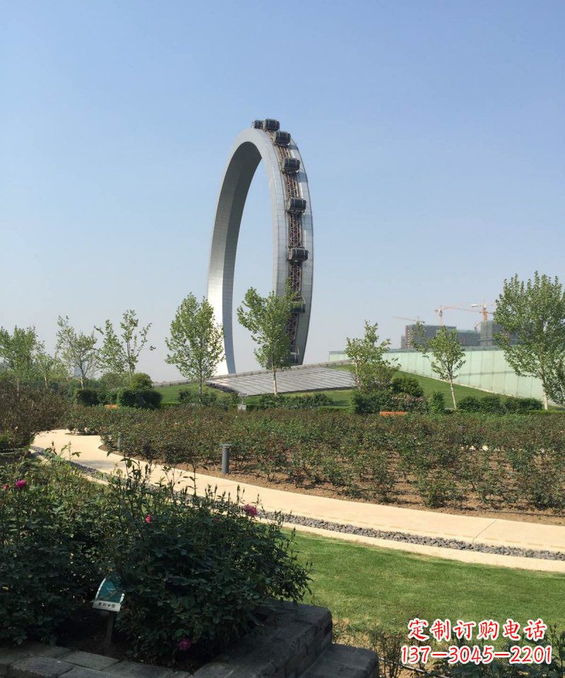 廊坊精美摩天轮不锈钢抽象雕塑