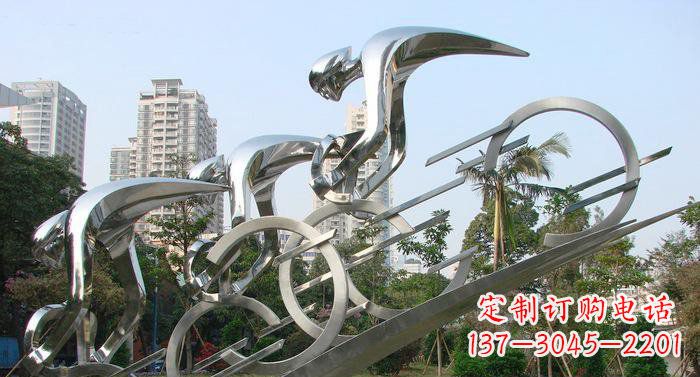 廊坊不锈钢自行车抽象雕塑