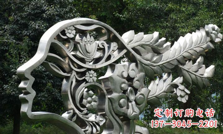 廊坊美丽如梦不锈钢美女雕塑