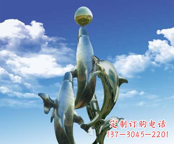 廊坊有定制|不锈钢|大型海豚雕塑
