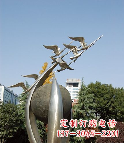 廊坊唯美 大雁不锈钢雕塑
