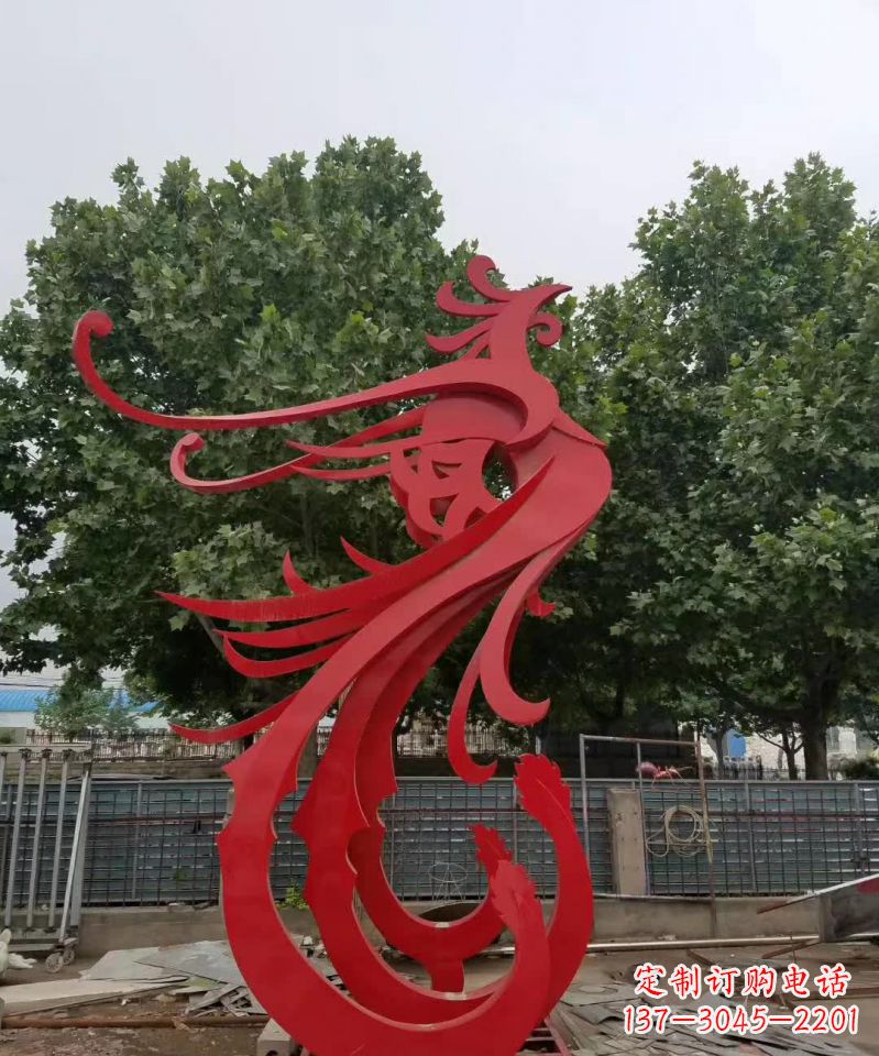 廊坊产品名称浪漫传情不锈钢凤凰雕塑