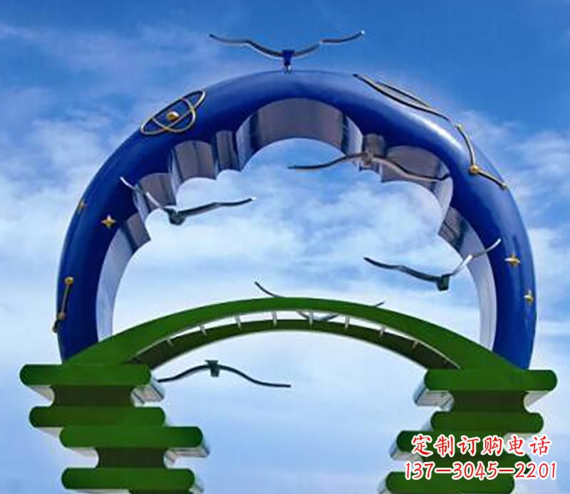 廊坊不锈钢帝王拱景观雕塑