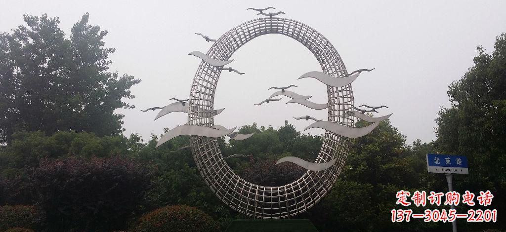 廊坊优雅风采,质感之美,赏心悦目的不锈钢海鸥雕塑