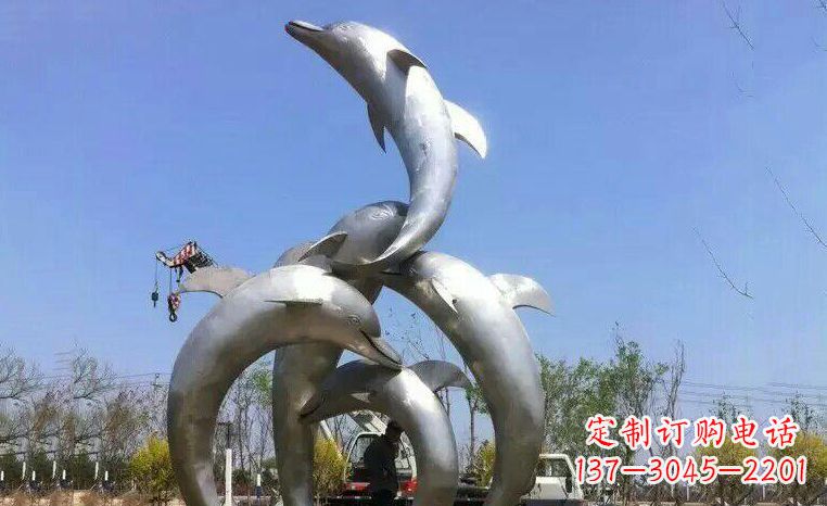 廊坊品质精美的不锈钢海豚雕塑
